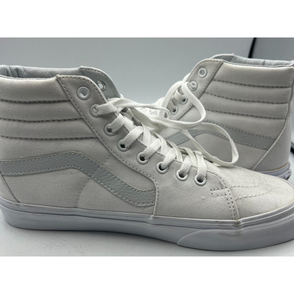 Vans Sk8-Hi Lite Sample White Canvas High Top Shoes Mens 9 Womens 10.5 RARE main image 7